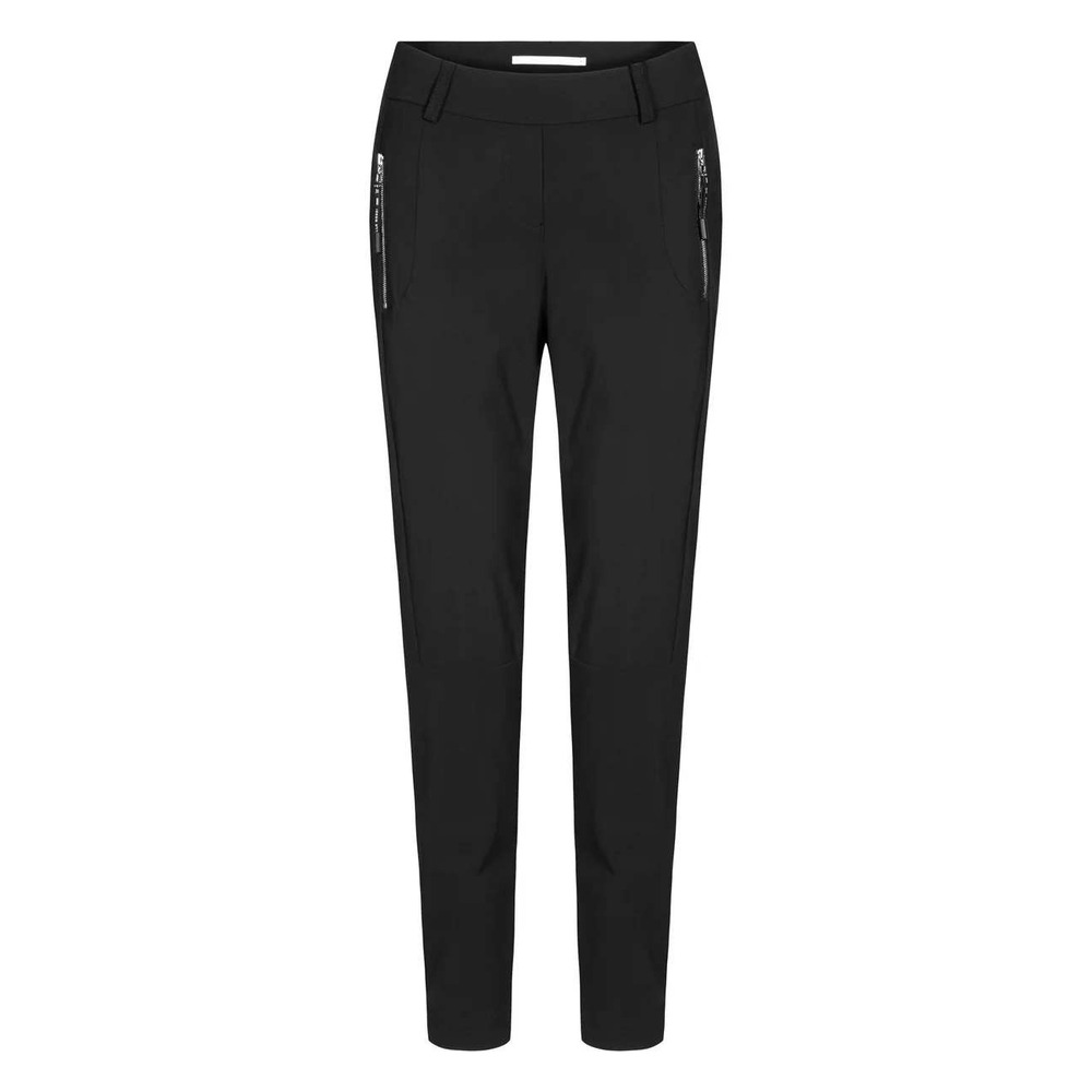 Raffaello Rossi Natina Sport Pants Women 6 Black Slim Leg Zip Pocket Stretch